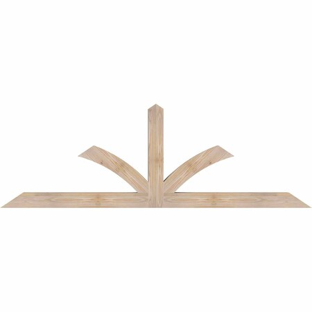 Ekena Millwork Richland Smooth Timber Gable Bracket, Douglas Fir, 72"W x 24"H x 3 1/2"D x 3 1/2"F, 8/12 Pitch GBW072X24X0404RIC00SDF